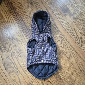Brown Small Reversible Doggie Jacket